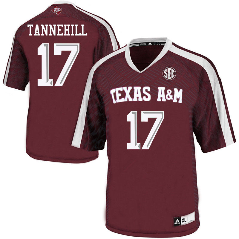 Men #17 Ryan Tannehill Texas A&M Aggies College Football Jerseys-Maroon